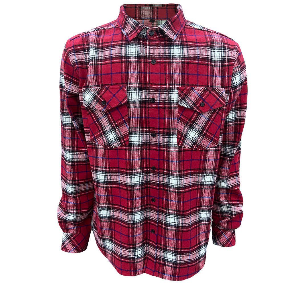Aff8628bcefd746dfac77bb9ceb1d62b8T.jpg Classic Flannel Shirt – Soft Brushed Cotton, Warm & Stylish Check Design - Image 1