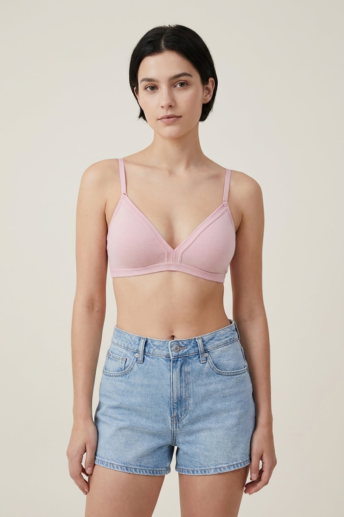 BLS_-_Alma_Non_Padded_Cotton_Bralette_-_Pink Non_Padded_Cotton_Bralette_-_Pink - Image 1